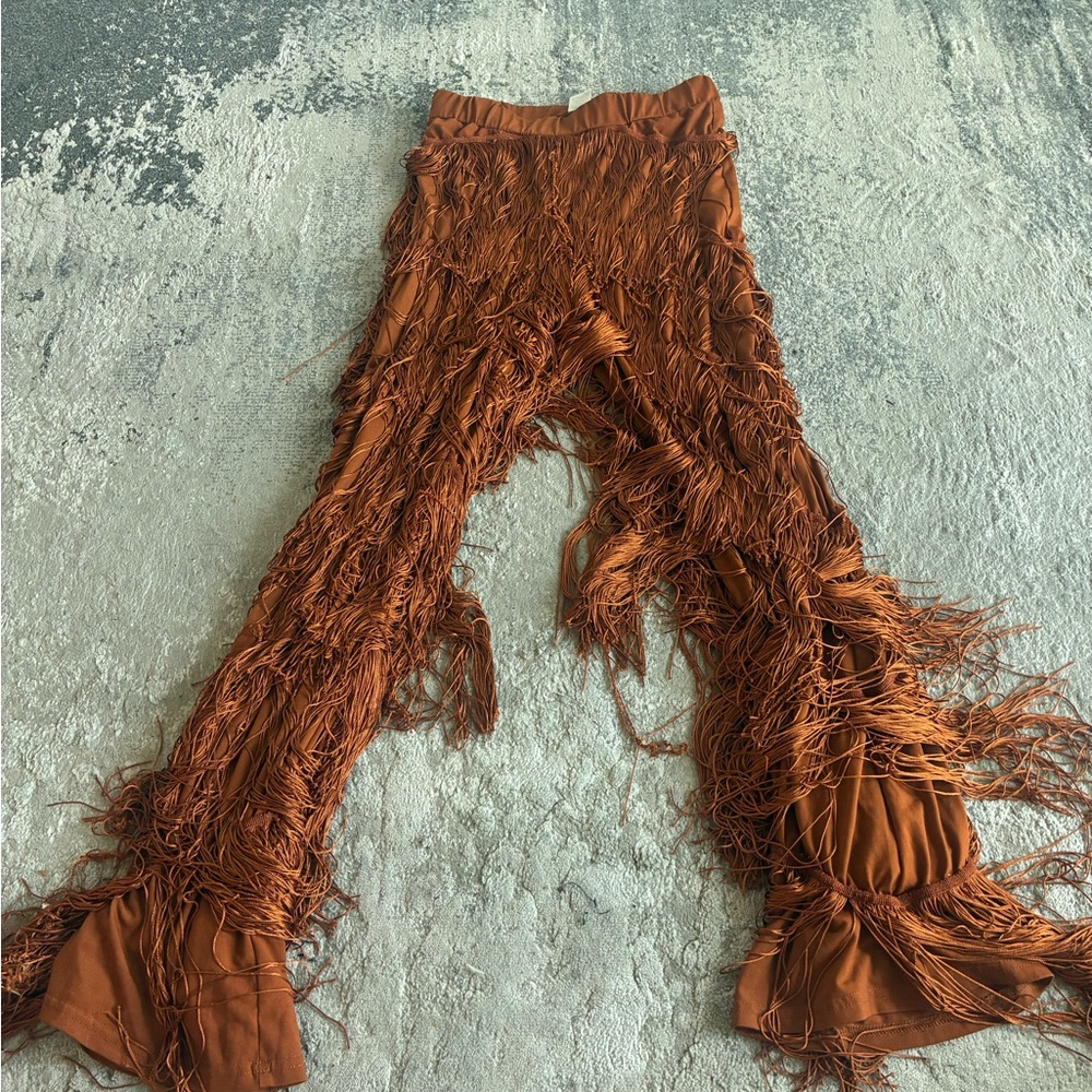 Fringed Rust Pants